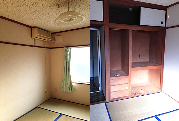 ちょっとゆったり六畳間